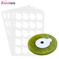 ❅♝ Kekelala 100pcs Eyelash Extension Glue Sticker Shim Paper Pads And Round Jade Stone Holder Set