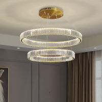 2022 Modern Large LED Pendant Light Fixture Round Crystal Chandelier For Ho Lobby Staircase 110V 220V Winfordo Lighting