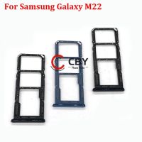 ถาดใส่ซิมการ์ดขาตั้งสำหรับ Samsung Galaxy M23 M22ที่ M32 M33 M51 M62ที่ใส่ถาดใส่ซิมซิมการ์ดเต้ารับตัวแปลงซ่อมแซมชิ้นส่วน LKT37124อะไหล่