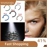 WUSUOGU 3/5/10PCS 8mm แฟชั่น คลิปออน มีเสน่ห์ แหวนจมูก ไม่เจาะ เครื่องประดับร่างกาย ห่วงจมูก