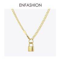 ENFASHION สร้อยคอสแตนเลสสตีลสีทองสำหรับผู้หญิงจี้สร้อยคอเล็กแนวพังค์เครื่องประดับแฟชั่นขายส่ง2020 P3077