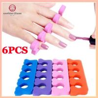 SGS 6PCS แบบพกพาเครื่องมือความงามเล็บโฟม Finger Toe Separator Nail Art Pedicure Nail Care