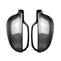 Carbon fiber 2Pcs Carbon Fiber Style ABS Side Rear View Mirror Cover Replacement For Golf 5 MK5 2003-2009