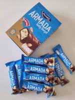 ARMADA  Nutty Nougat อาร์มาด้า นัทตี้ นูกัต (นูกัตผสมถั่วลิสงเคลือบช็อคโกแลต) ตราพิคคาเดลี 12x21 g