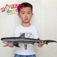 Monkey Toys - โมเดลสัตว์ Tiger Shark ปลาฉลาม เสือ ขนาด 41.00 CM แบบนิ่ม (จากหาดใหญ่)