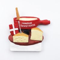 Swiss Snack Cheese Fondue Creative Stereo Travel Commemorative Decorative Handicraft Collection Gift Magnet Fridge Sticker 【Refrigerator sticker】✑✴