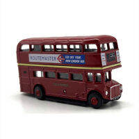 Diecast Alloy 1:148 Scale Double Decker Urban Bus รุ่น  Nostalgia Classic Collection ของเล่น Static Display ของขวัญของที่ระลึก