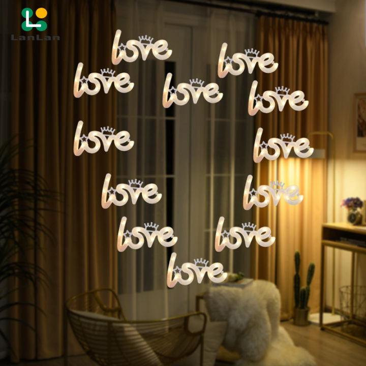 Lanlan lãng mạn LED tình yêu đèn Đèn treo phụ kiện phòng ngủ cho ...