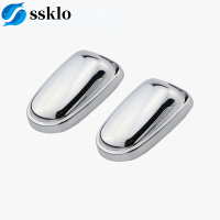 (Ssklo) ABS Chrome หัวฉีดสเปรย์น้ำ Paillette ป้องกันสติกเกอร์ตัดสำหรับ Ford Focus 2 3 4 MK2 MK3 Fiesta Kuga Ecosport