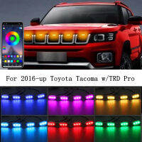 12V APP Wireless Remote Control RGB LED For 2016-up Toyota Tacoma wTRD Pro Grill ONLY Front Grille Lighting,Raptor Style