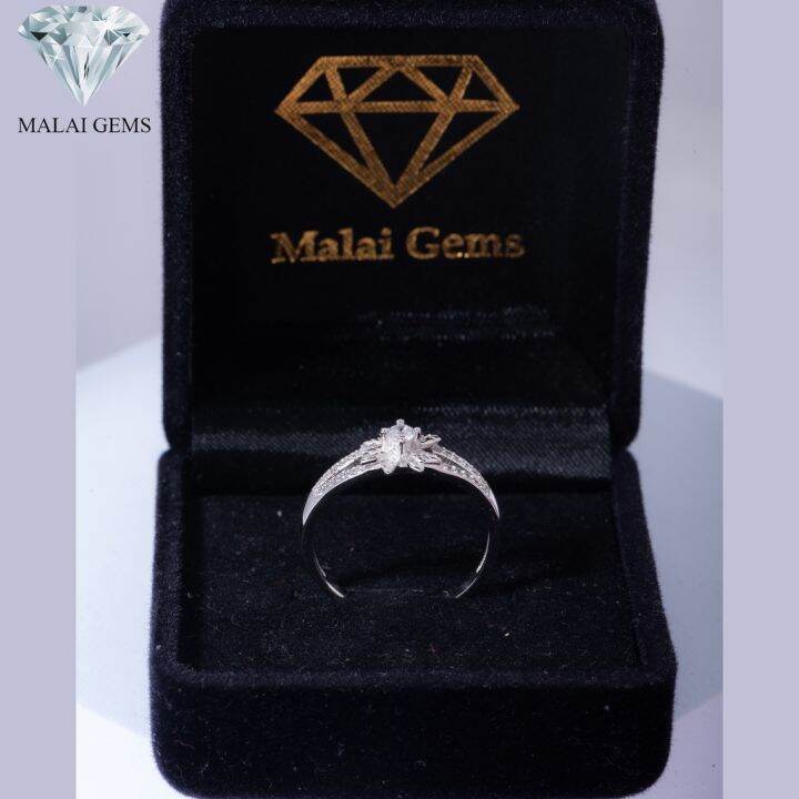 malai-gems-แหวนเพชร-เงินแท้-925-เคลือบทองคำขาว-ประดับเพชรสวิส-cz-รุ่น-071-2r17127-แถมกล่อง-แหวนเงินแท้-แหวนเงิน-แหวน