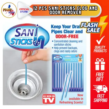 12pcs Drain Cleaning sticks Clog Remover Pipe Deodorant Kitchen