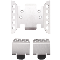 3PCS Metal Chassis Armor Axle Protector Skid Plate for 1/6 RC Crawler Car Axial SCX6 AXI05000 Upgrade Parts