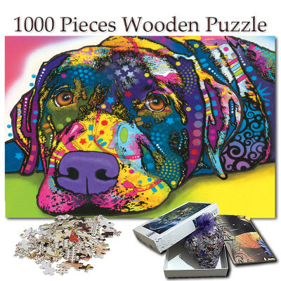 My Dog Blue Puzzle ไม้1000ชิ้นของเล่นเพื่อการศึกษาห้องนั่งเล่นและห้องนอนตกแต่งด้วยความเครียด