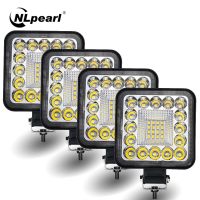 แผงสปอตไลท์ไฟ LED Nlpeal 96W 12V 24V รถไฟสำหรับรถจิ๊ปทำงานรถบรรทุกรถแทรกเตอร์เรือ ATV 4X4ออฟโรด Barra ไฟหน้ารถมอเตอร์ไซค์แบบ LED มินิ