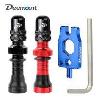 Deemount 2PCS Schrader A/V Valves 40/60mm CNC Machined Anodized Nipple for MTB Road Bike Tubeless Rims