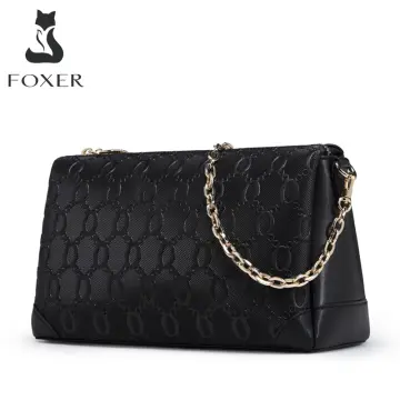 FOXER Women Fashion PVC Leather Short Wallet Monogram Signature