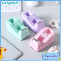 EASYEAH สีมาการอง เครื่องจ่ายเทป ของขวัญสำหรับนักเรียน พลาสติกทำจากพลาสติก เครื่องตัดเทป มินิมินิ เครื่องเขียนสเตชันเนอรี ที่ยึดเทปตั้งโต๊ะ อุปกรณ์สำนักงานโรงเรียน