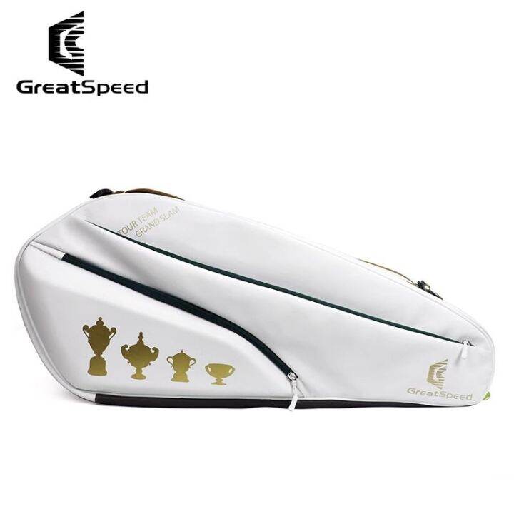 กล่องไม้แบดมินตันเทนนิส4แกรนด์สแลมใน6ปากกา-greatspeed-ไหล่ข้างเดียวที่เก็บรองเท้าแบบอิสระรุ่นวิมเบิลดัน