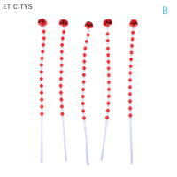 ET CITYS กระดิ่งตกแต่งต้นคริสมาสต์ลูกกวาด5ชิ้นจี้รูปเจ้าเล่ห์ต้นคริสต์มาสเครื่องประดับตกแต่งบ้านของขวัญงานเลี้ยงปีใหม่