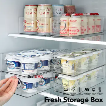 1pc Fridge Storage - Refrigerator Organizer Bins - 7L Clear Plastic Bins  For Fridge, Freezer, Kitchen Cabinet, Pantry Organization, Fridge Organizer,  Food Storage Box