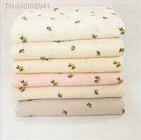 ™☑☜ New Loquat Fabric Drape Cotton And Linen Double Gauze Crepe Baby Clothes Fabric Ladies Skirt Sleepwear Fabrics 100x135cm