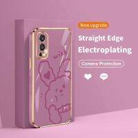 เคสโทรศัพท์สี่เหลี่ยมเคลือบผิวด้วยไฟฟ้า,ใหม่สำหรับกล้อง OnePlus Nord 2 5G ปกป้องหลังซิลิโคน