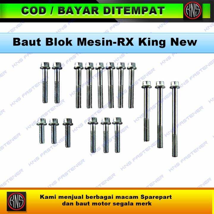 Sett Baut Block Blok Mesin Crankcase Krengkes Cover Kiri Rx King New T Lazada Indonesia