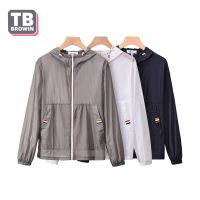 【YF】 TB BROWIN Men Jacket Brand Quick Dry Sunscreen Clothing Uv Sun Protection Summer Coats Thin Casual Hooded Skin Windbreaker