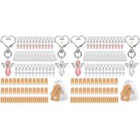 48PCS Angel Keychains, Angel Pendants with Organza Bags and Thank You Tag for Wedding Party Return Gifts Favors