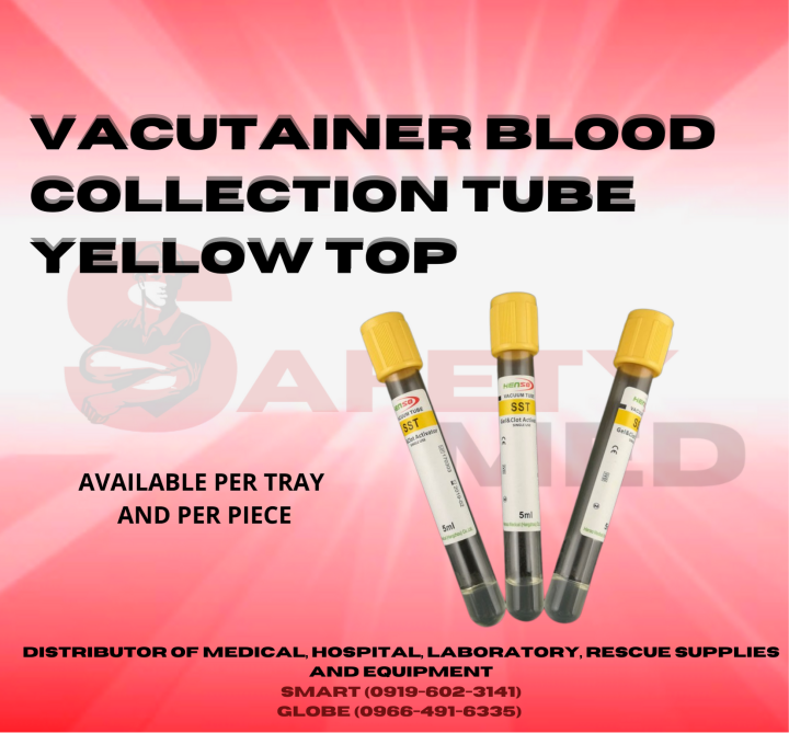 VACUTAINER BLOOD COLLECTION TUBE YELLOW TOP 4ML PER PIECE | Lazada PH