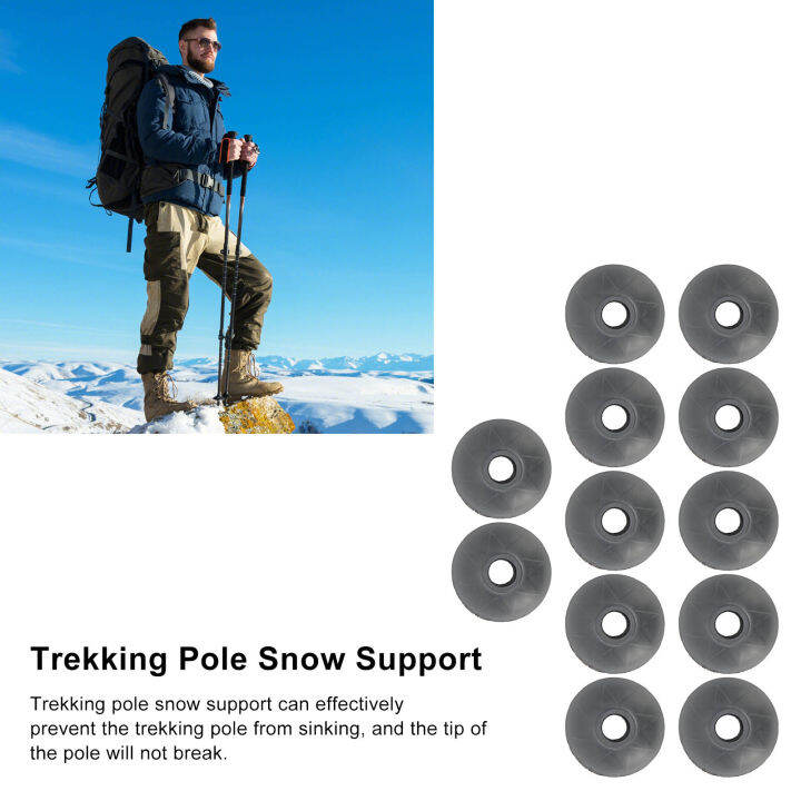 Trekking Pole Snow Support, Easy To Install Hiking Ski Poles Baskets