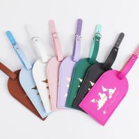 【DT】 hot  New 8 Colors PU Leather World Map Suitcase Luggage Tag Label Bag Pendant Handbag Portable Travel Accessories Name ID Address Tag