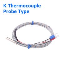 【Worth-Buy】 Probe Type Thermocouple K Temperature Sensor 2M สายเคเบิล0 ~ 500c สำหรับหม้อไอน้ำเตาอบอุณหภูมิ Controller