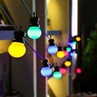 ZZOOI 10/20M Led Globe String Fairy Lights Clear/Milky Christmas G50 Outdoor Waterproof Wedding Garden Party Patio Street Decoration