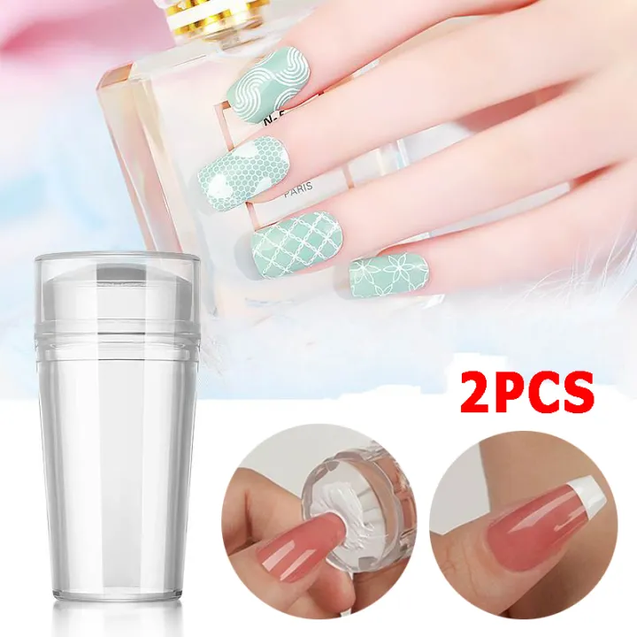 WOOLOVE Clear Silicone Nail Art Stamping Kit Nail Art Stamper Scraper  Transparent Nails Stamp Stamping Nail Tool 2PC | Lazada
