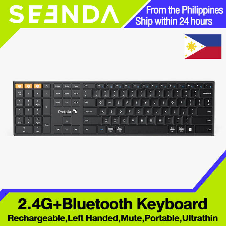 SEENDA 2.4G Bluetooth Wireless Left Handed Keyboard，104 keys