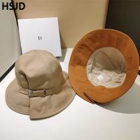 หมวกชาวประมงอัดพลีทของผู้หญิงหมวกกันแดดพับได้ฤดูร้อนแฟชั่น Topi Bucket แบบย่นหมวกทรงกลมกว้างสง่างาม