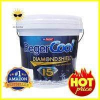 สีน้ำทาภายนอก BEGER COOL DIAMONDSHIELD 15 BASE C กึ่งเงา 2.5 แกลลอนWATER-BASED EXTERIOR PAINT BEGER COOL DIAMONDSHIELD 15 BASE C SEMI-GLOSS 2.5GAL **มีบริการชำระเงินปลายทาง**