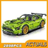 2898ชิ้นไฮเทค MOC 1:8สีเขียวแอมแปร์รถแข่งรุ่นอาคารอิฐบล็อกของเล่นเด็กของขวัญคริสต์มาส42115 20001