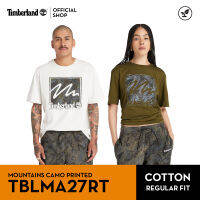 Timberland All Gender Short Sleeve Mountains Camo Printed Stack Logo T-Shirt เสื้อยืด (TBLMA27RT)