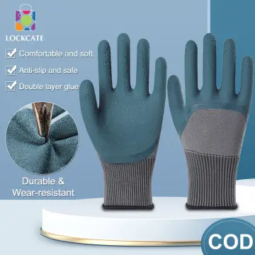 Thick Rubber Protective Gloves, Wear-resistant & Anti-slip