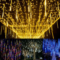 LED Meteor Shower Rain Lights Holiday String Lights Waterproof Garden Light 8 Tubes 144 LEDS Christmas Lights Outdoor Decoration