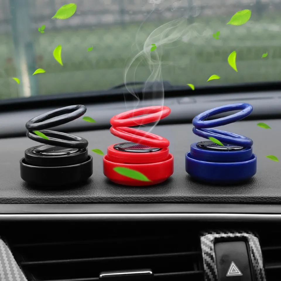 Portable Kinetic Car Air Freshener Solar Powered Double Ring