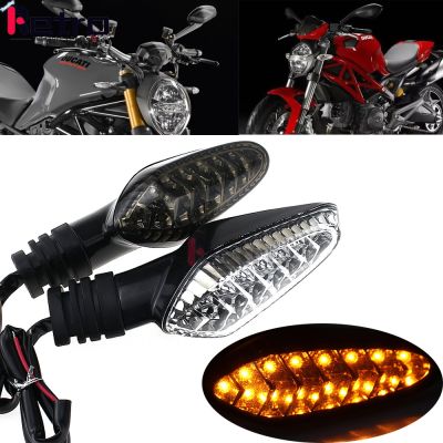 ▼ สัญญาณไฟเลี้ยวสำหรับไฟไฟ LED กระพริบของ DUCATI Monster 695 696 796 821 1100 /S/EVO 1200ไฟแสดงสถานะของประดับจักรยานยนต์ด้านหน้า/หลัง