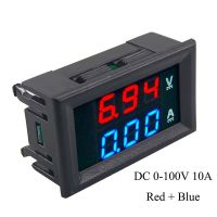 แผงเครื่องวัดค่ามิเตอร์ปัจจุบันแรงดันไฟฟ้าดิจิตอล LCD,DC 0 - 100V แผงโวลต์มิเตอร์ปรับแรงดันไฟฟ้าโวลต์มิเตอร์ปรับได้โวลต์มิเตอร์จอแสดงผล Led คู่แอมป์