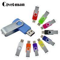 Metal Rotating 256GB USB Flash Drive 4GB 8GB 16GB 32GB 64GB High Speed USB 2.0 Memory Stick Disk External Storage 128GB Pendrive