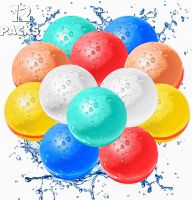 12PCS Reusable Water Balls Adult Kids Silicone Water Bomb Splash Balloons Swimming Pool Summer Water Toy Games Gifts Balloons