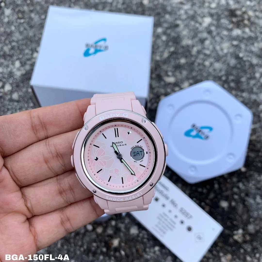 CASIO Baby-G BGA-150FL 4A ピンク 贈答品 ネット限定 BABY-G JA 腕時計 5464 腕時計(アナログ)