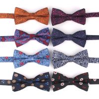 ▪ New Floral Men Bow Tie Claret Classic Bowtie For Men Flower Bow Ties For Business Wedding Butterfly Cravats Adult Suits Bowties